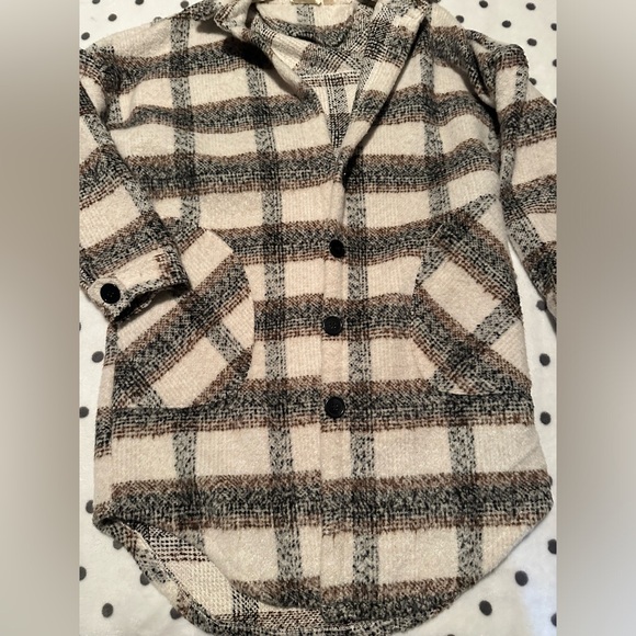 Long plaid fall jacket - Picture 2 of 5